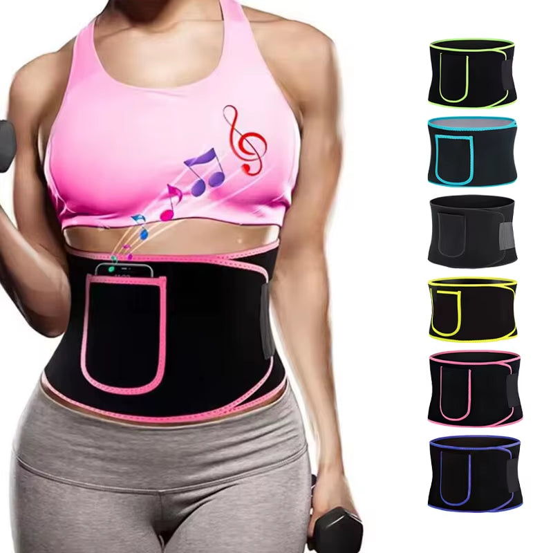 Sports Sweat Burst Waist Support Belt Shape Running Durable Waist Abdominal Fat Burning Training Belt Sauna Set Waist Trimmer