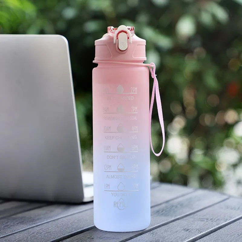 Large Capacity Sports Water Bottle Portable Outdoor Travel Cup Camping Gym Fitness Equipment Plastic Design