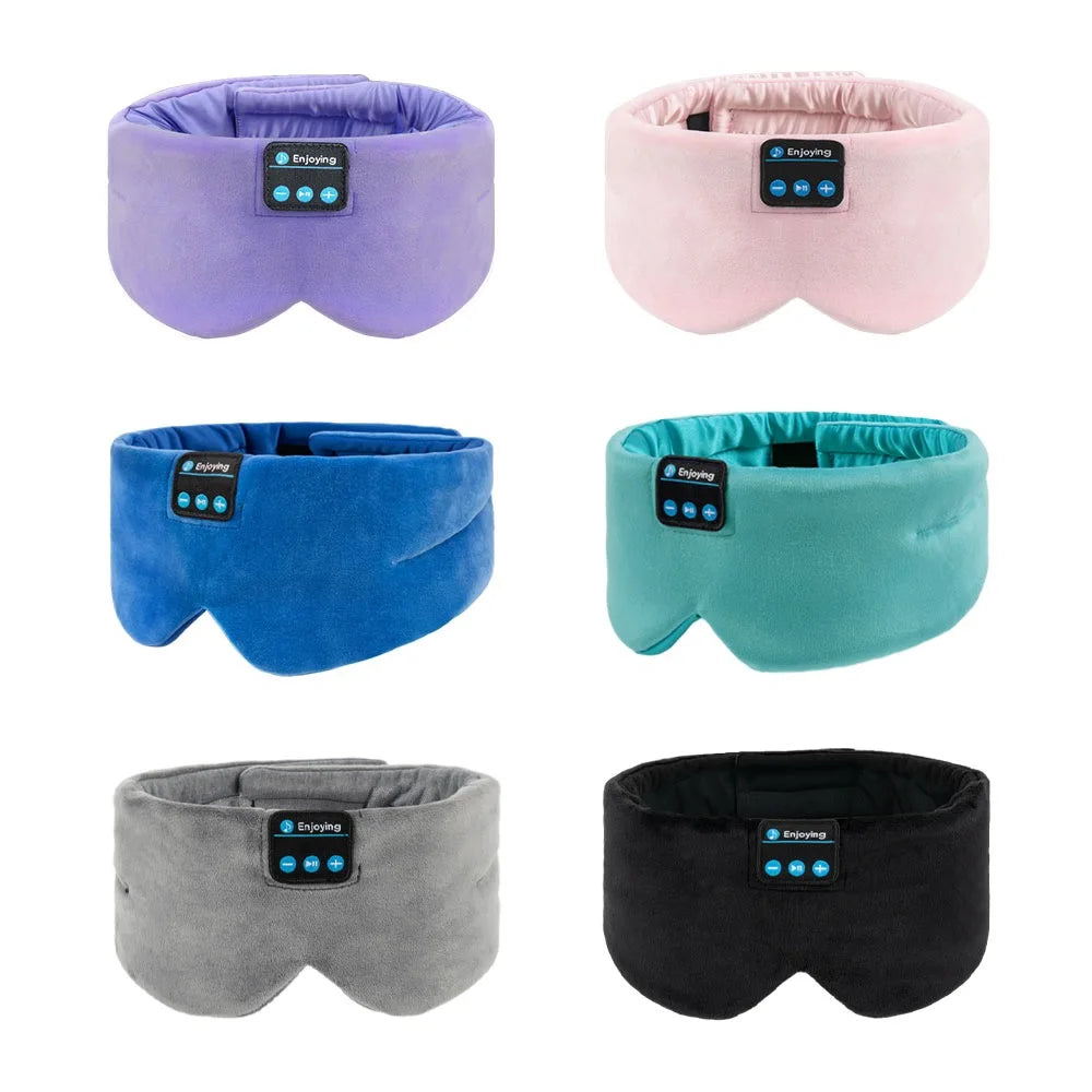 Soft Sleep Mask Bluetooth Wireless Headphones Sleeping Headphones Adjustable Music Eye Mask Silk for Sleeping Mask Eyemask Sleep
