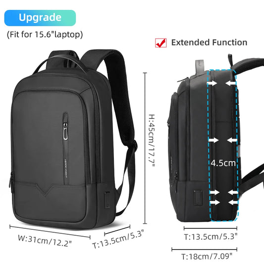 Slim Man Laptop Backpack Waterproof School Bag with USB Charging for Boys Teenagers Luxury Backpack Men on Work