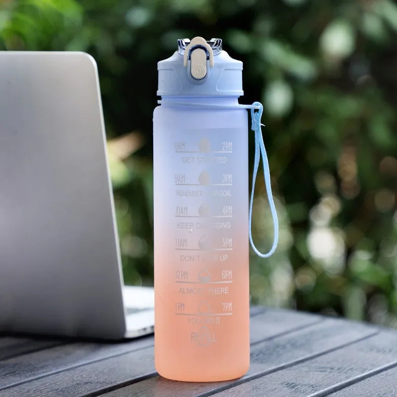 Large Capacity Sports Water Bottle Portable Outdoor Travel Cup Camping Gym Fitness Equipment Plastic Design
