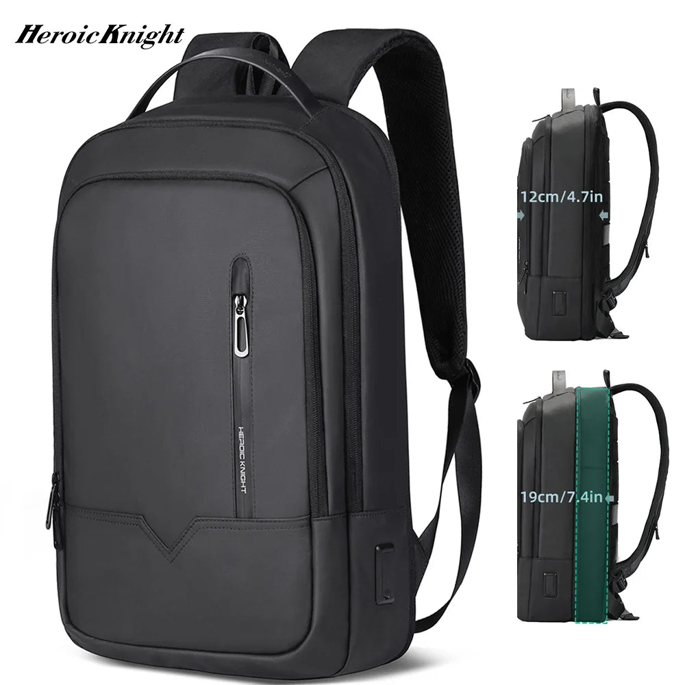 Slim Man Laptop Backpack Waterproof School Bag with USB Charging for Boys Teenagers Luxury Backpack Men on Work