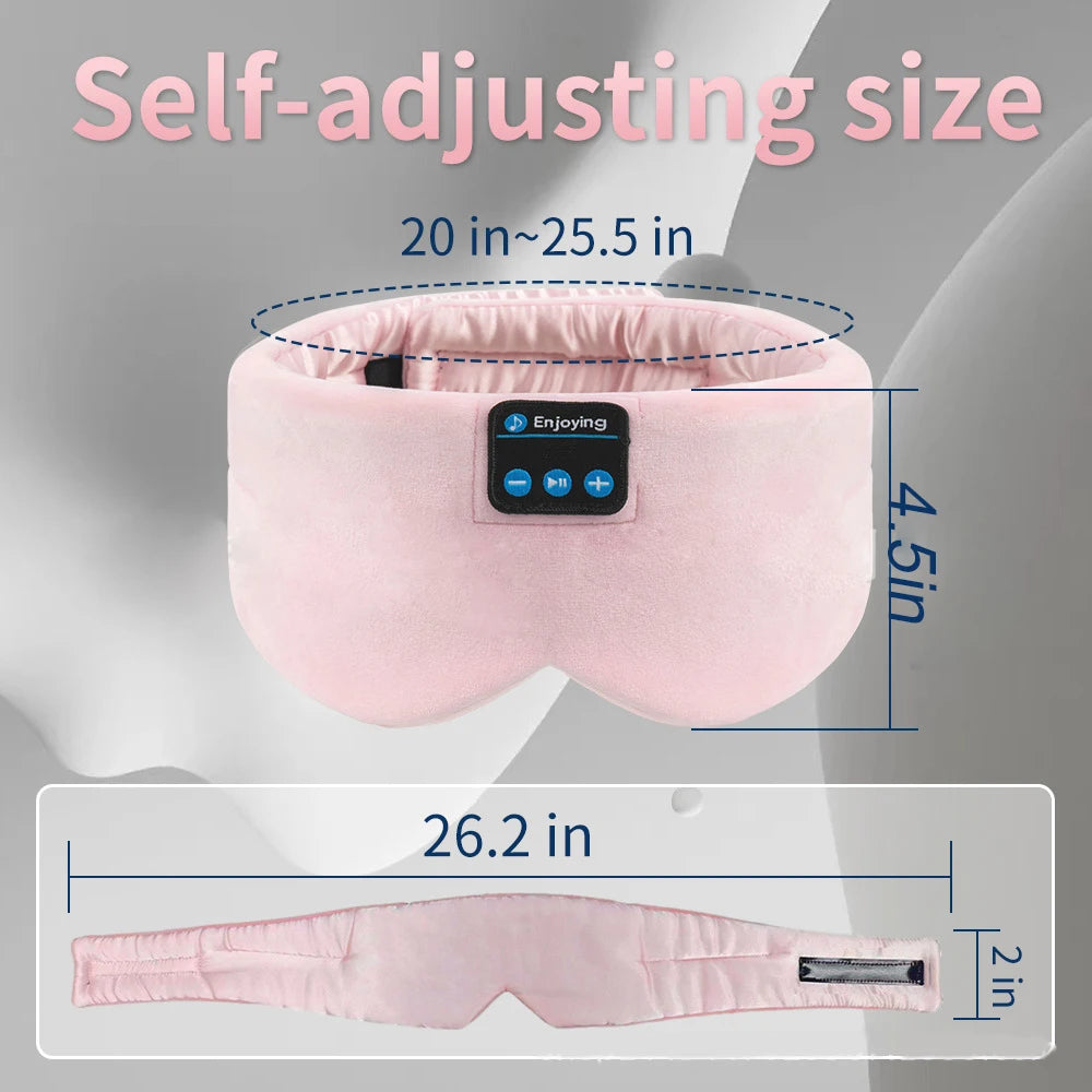 Soft Sleep Mask Bluetooth Wireless Headphones Sleeping Headphones Adjustable Music Eye Mask Silk for Sleeping Mask Eyemask Sleep