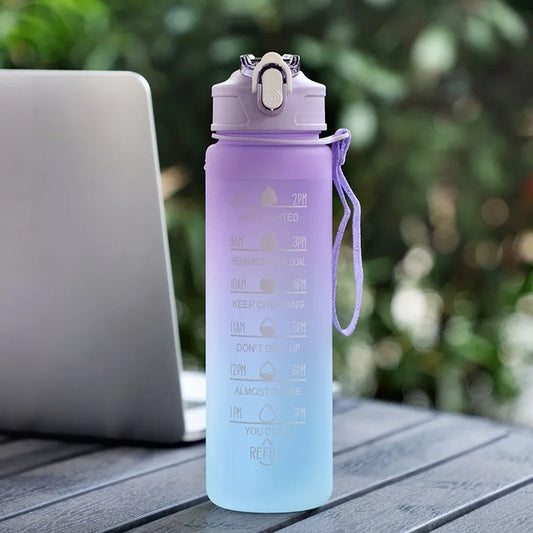 Large Capacity Sports Water Bottle Portable Outdoor Travel Cup Camping Gym Fitness Equipment Plastic Design