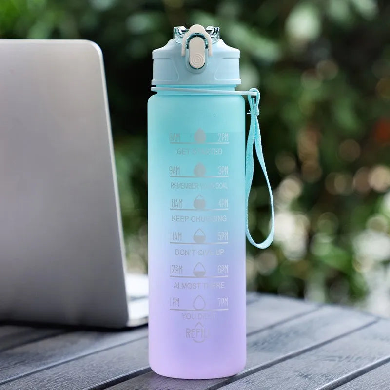 Large Capacity Sports Water Bottle Portable Outdoor Travel Cup Camping Gym Fitness Equipment Plastic Design
