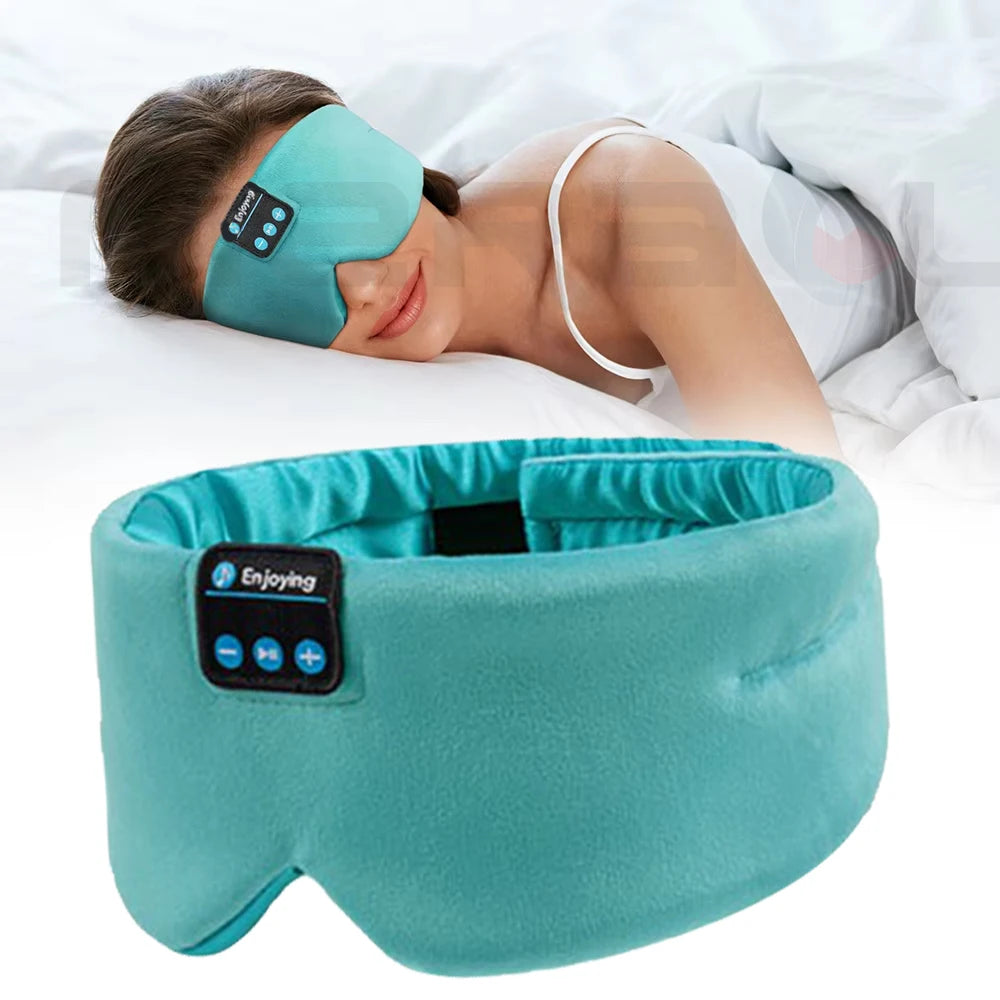 Soft Sleep Mask Bluetooth Wireless Headphones Sleeping Headphones Adjustable Music Eye Mask Silk for Sleeping Mask Eyemask Sleep