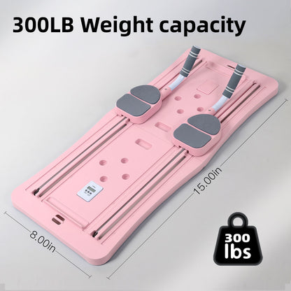 Pilates Board, 6 in 1 Pilates Reformer, Foldable and Portable Pilates Equipment for Home，Multifunctional Pilates Fitness Board